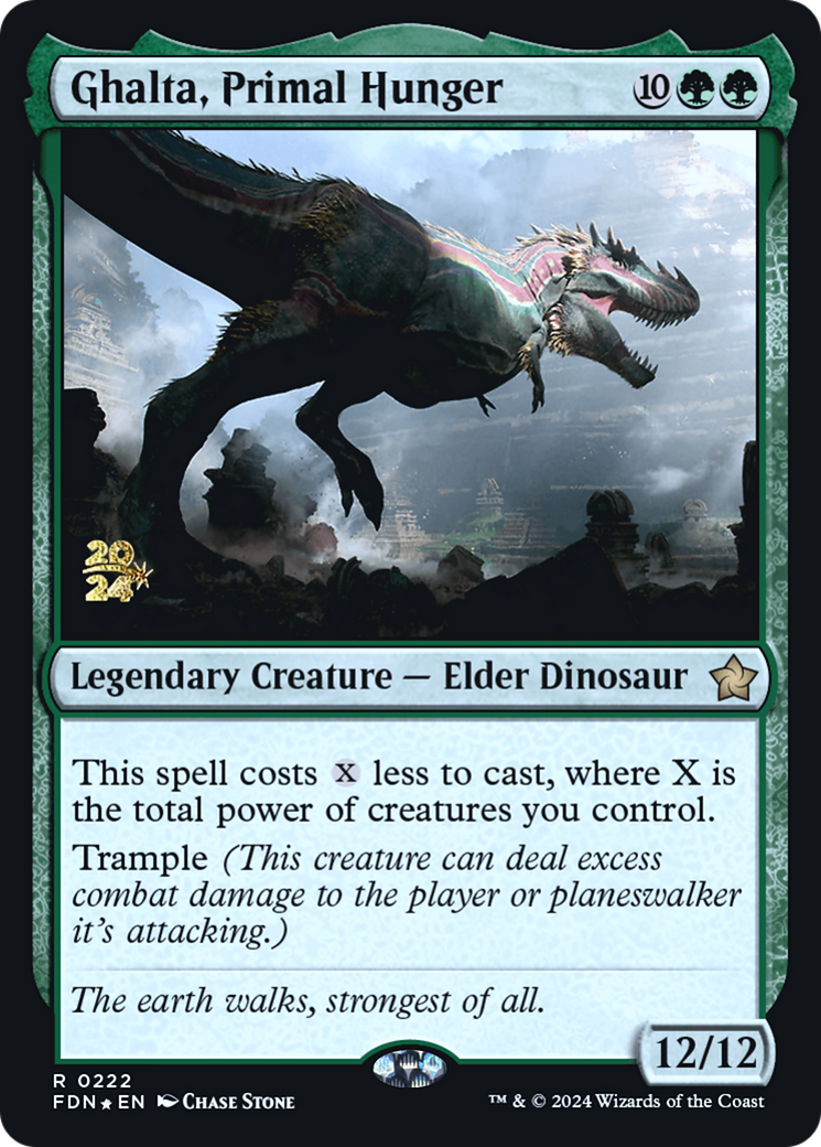 Ghalta, Primal Hunger (FDN) (PRE-222) - Foundations Promos Foil