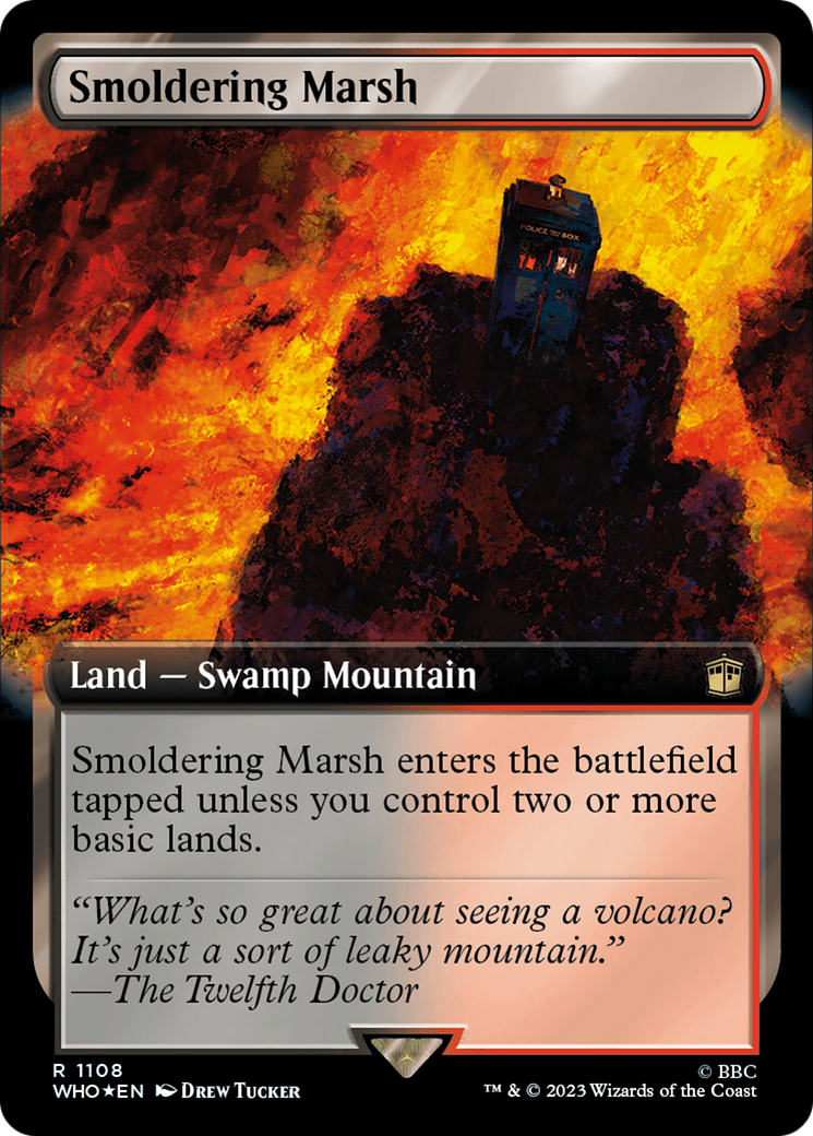 Smoldering Marsh (Extended Art) (Surge Foil) (WHO-1108) - Doctor Who: (Extended Art) Foil