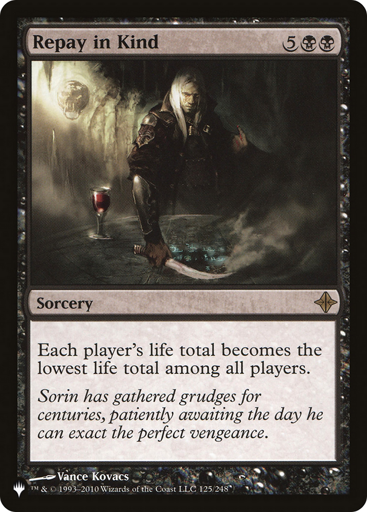 Repay in Kind (LIST-125/248) - The List