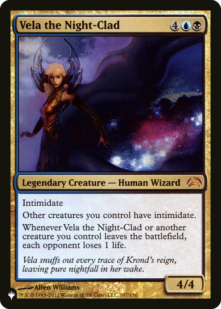 Vela the Night-Clad (LIST-107/156) - The List