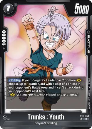 Trunks : Youth - ST01-056 (ST01-056) - Story Booster 01 Holofoil