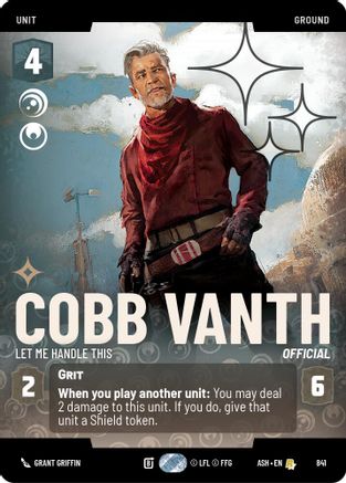 Cobb Vanth - Let Me Handle This (Prestige Foil) (841) - Ashes of the Empire Foil