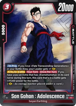 Son Gohan : Adolescence - ST01-009 (ST01-009) - Story Booster 01 Holofoil