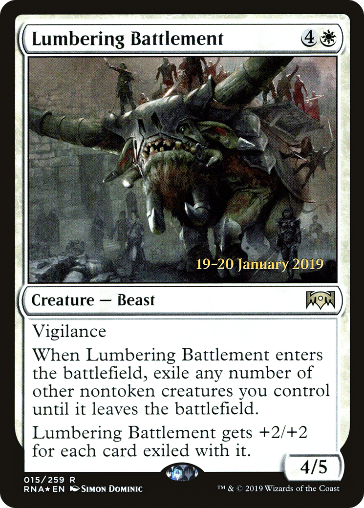 Lumbering Battlement (PRE-015) - Ravnica Allegiance Promos Foil