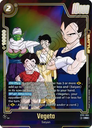 Vegeta - ST01-064 (Alternate Art) (ST01-064) - Story Booster 01 Holofoil