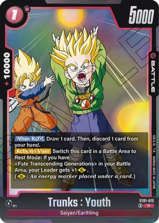 Trunks : Youth - ST01-013 (ST01-013) - Story Booster 01 Holofoil