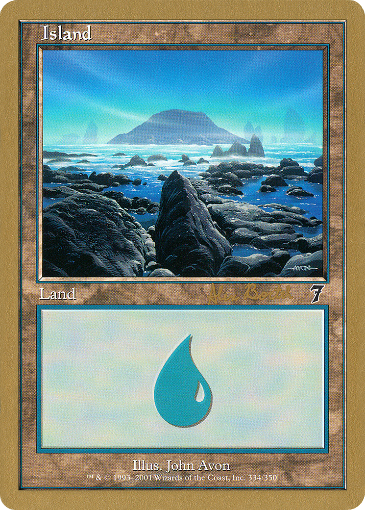 Island (334) - 2001 Alex Borteh (7ED) (WCD-) - World Championship Decks 2001