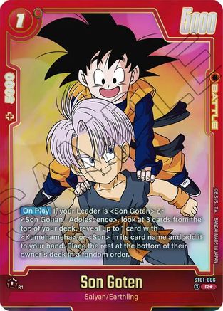 Son Goten - ST01-006 (Alternate Art) (ST01-006) - Story Booster 01 Holofoil