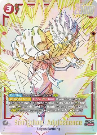 Son Gohan : Adolescence - ST01-011 (Alternate Art) (ST01-011) - Story Booster 01 Holofoil
