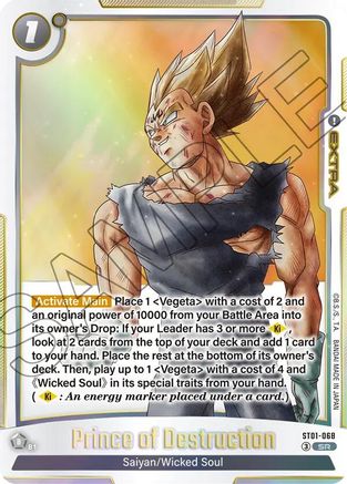 Prince of Destruction (ST01-068) - Story Booster 01 Holofoil