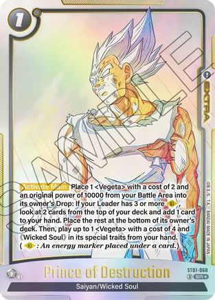 Prince of Destruction (Alternate Art) (ST01-068) - Story Booster 01 Holofoil