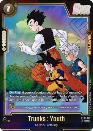 Trunks : Youth - ST01-057 (Alternate Art) (ST01-057) - Story Booster 01 Holofoil