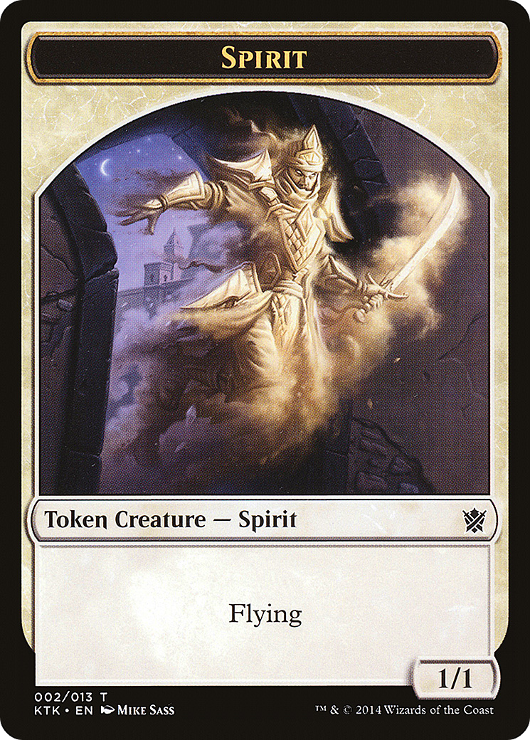 Spirit Token (KTK-002) - Khans of Tarkir Tokens