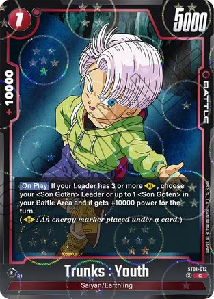 Trunks : Youth - ST01-012 (Dragon Ball Pattern) (ST01-012) - Story Booster 01 Holofoil