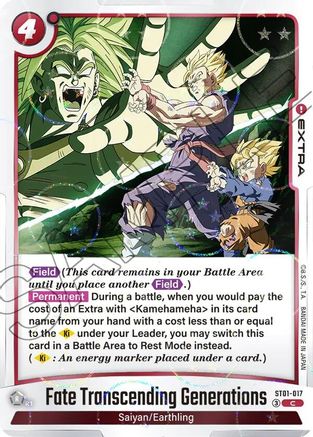 Fate Transcending Generations (Alternate Art) (ST01-017) - Story Booster 01 Holofoil