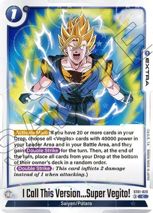 I Call This Version...Super Vegito! (Dragon Ball Pattern) (ST01-026) - Story Booster 01 Holofoil