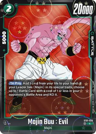 Majin Buu : Evil - ST01-029 (Dragon Ball Pattern) (ST01-029) - Story Booster 01 Holofoil