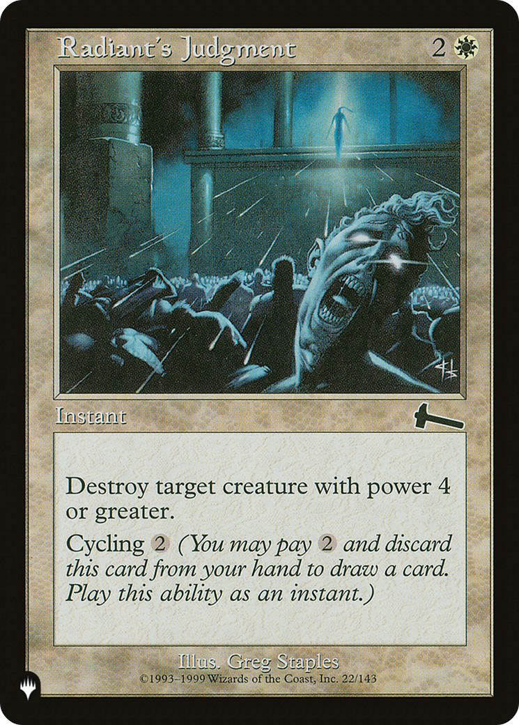 Radiant's Judgment (LIST-22/143) - The List