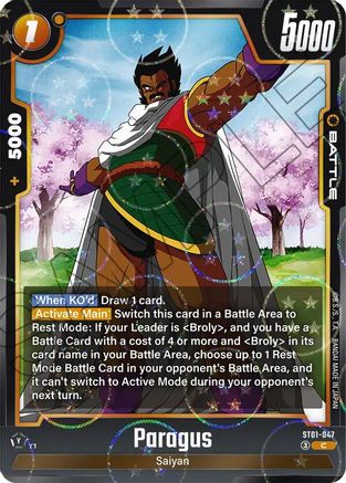 Paragus (Dragon Ball Pattern) (ST01-047) - Story Booster 01 Holofoil