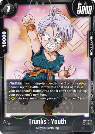 Trunks : Youth - ST01-056 (Dragon Ball Pattern) (ST01-056) - Story Booster 01 Holofoil