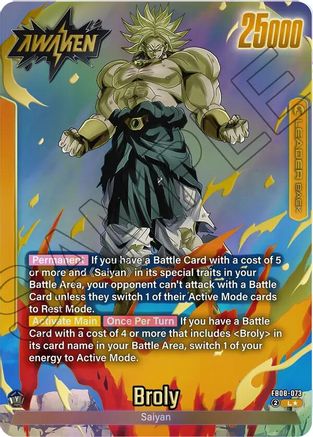 Broly - FB08-073 (Alternate Art) (FB08-073) - Story Booster 01 Holofoil