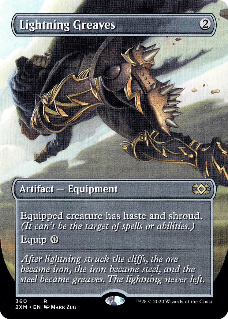Lightning Greaves (Borderless) (2XM-360) - Double Masters (Borderless) Foil