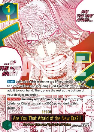 Are You That Afraid of the New Era?! (Alternate Art) (OP17-037) - The World's Strongest Warriors Foil