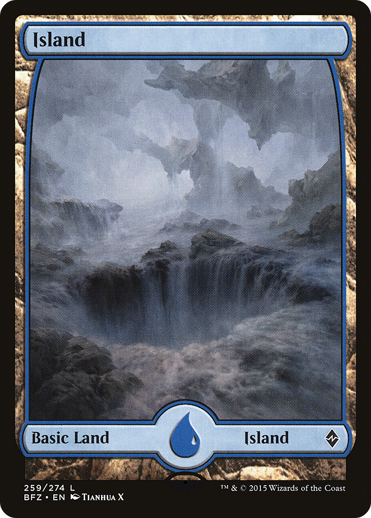 Island (259) - Full Art (BFZ-259) - Battle for Zendikar