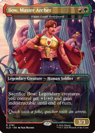 Bow, Master Archer - Hajar, Loyal Bodyguard (SLD-2781) - Secret Lair Drop Series Foil