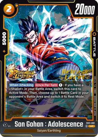 Son Gohan : Adolescence - FB11-091 (FB11-091) - Brightness of Hope Release Event Cards