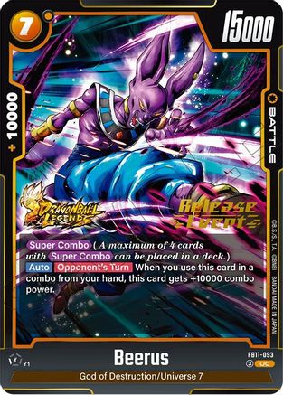 Beerus - FB11-093 (FB11-093) - Brightness of Hope Release Event Cards