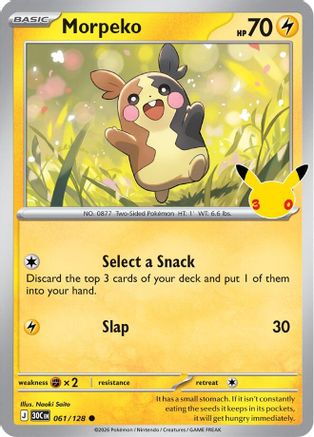 Morpeko 061/128  - Holofoil ME 30th Celebration - Common