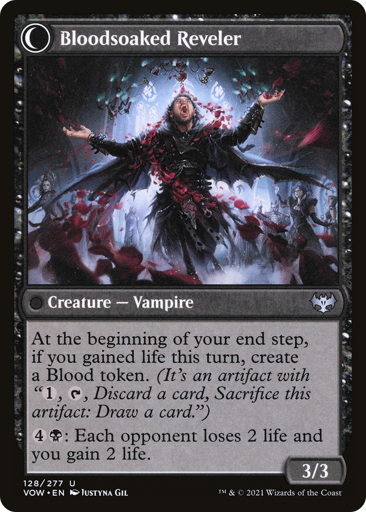 Restless Bloodseeker (VOW-128) - Innistrad: Crimson Vow: (Double Faced Transform) Foil