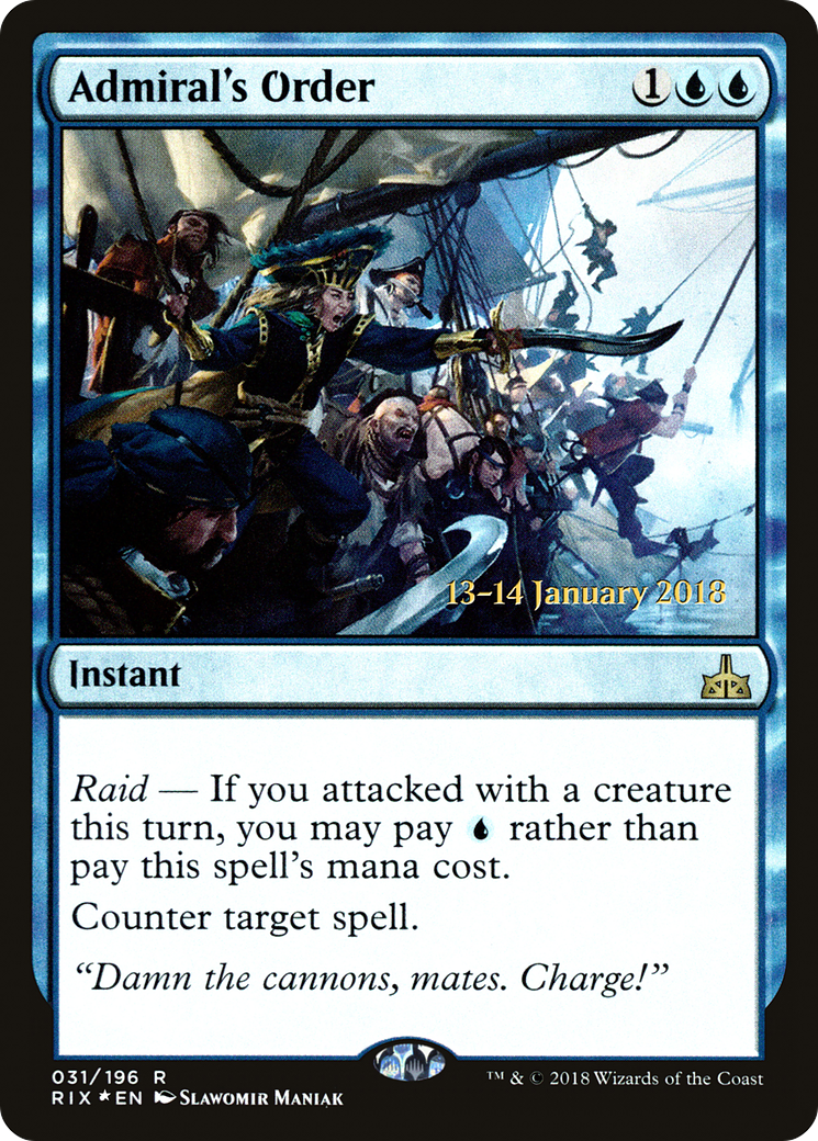 Admiral's Order (PRE-031) - Rivals of Ixalan Promos Foil