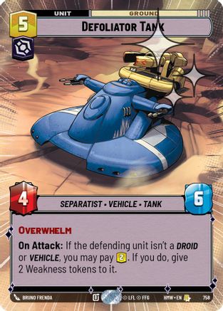 Defoliator Tank (Hyperspace Foil) (758) - Homeworlds Foil