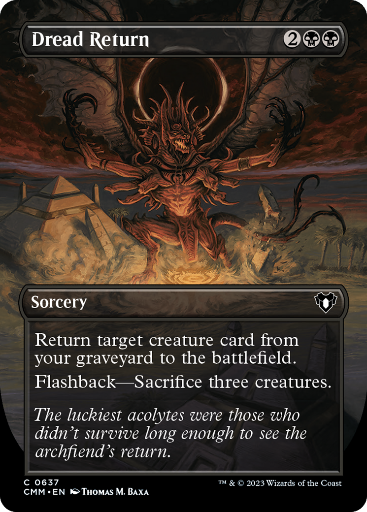 Dread Return (Borderless) (CMM-637) - Commander Masters (Borderless) Foil