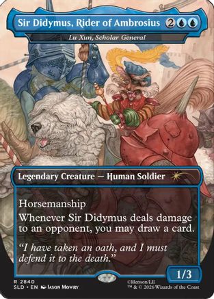 Sir Didymus, Rider of Ambrosius - Lu Xun, Scholar General (SLD-2840) - Secret Lair Drop Series Foil