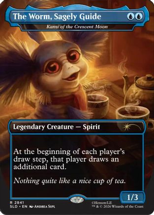 The Worm, Sagely Guide  - Kami of the Crescent Moon (SLD-2841) - Secret Lair Drop Series Foil
