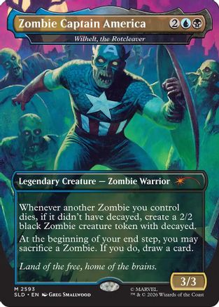 Zombie Captain America - Wilhelt, the Rotcleaver (SLD-2593) - Secret Lair Drop Series