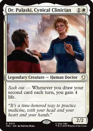 Dr. Pulaski, Cynical Clinician (Surge Foil) (TRC-013) - Commander: Star Trek Foil