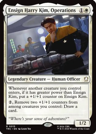 Ensign Harry Kim, Operations (Surge Foil) (TRC-015) - Commander: Star Trek Foil