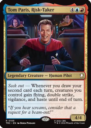 Tom Paris, Risk-Taker (Surge Foil) (TRC-105) - Commander: Star Trek Foil
