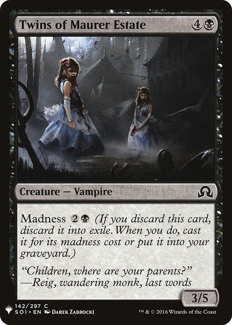 Twins of Maurer Estate (LIST-SOI-142) - The List