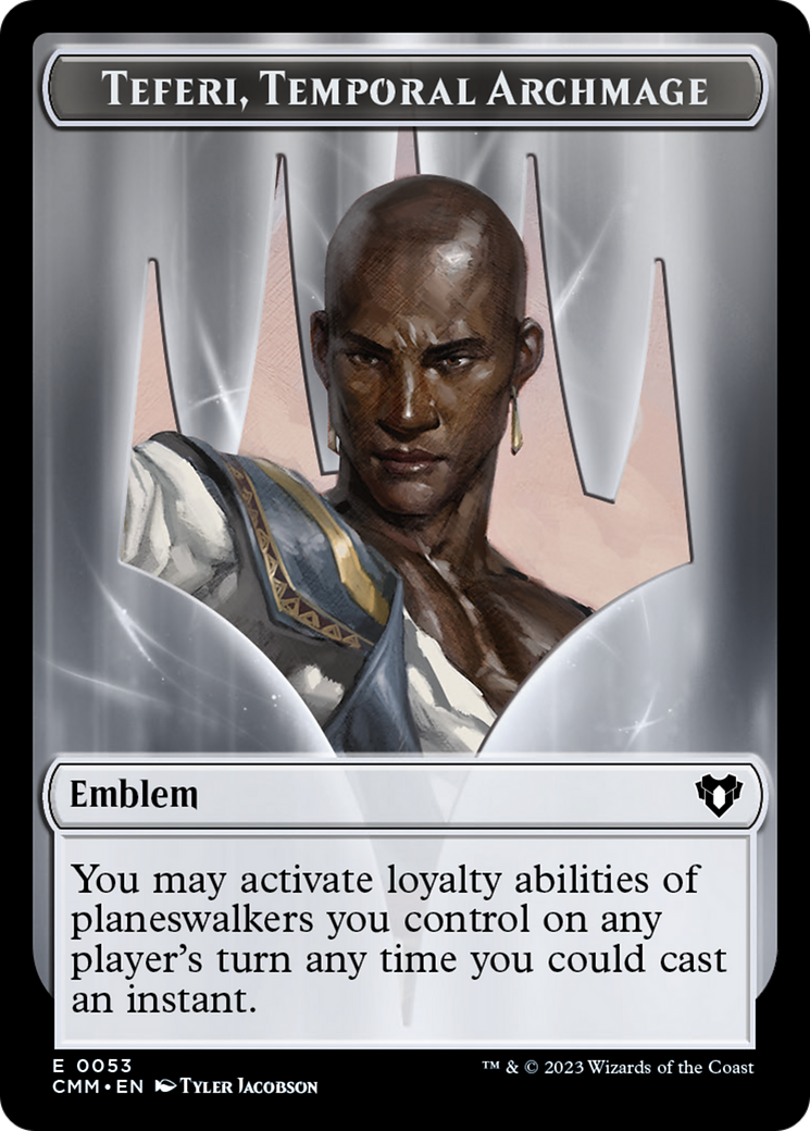Teferi, Temporal Archmage Emblem (TCMM-053) - Commander Masters Tokens Foil