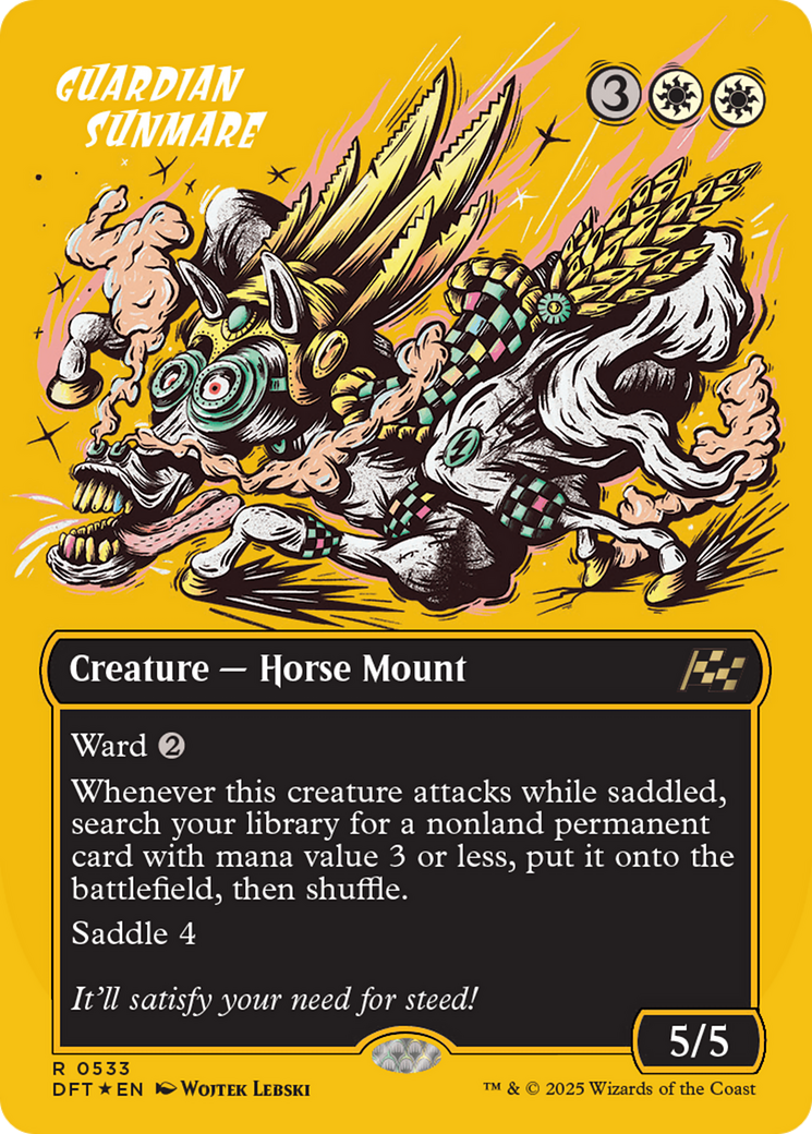 Guardian Sunmare (Borderless) (First-Place Foil) (DFT-533) - Aetherdrift (Borderless) Foil