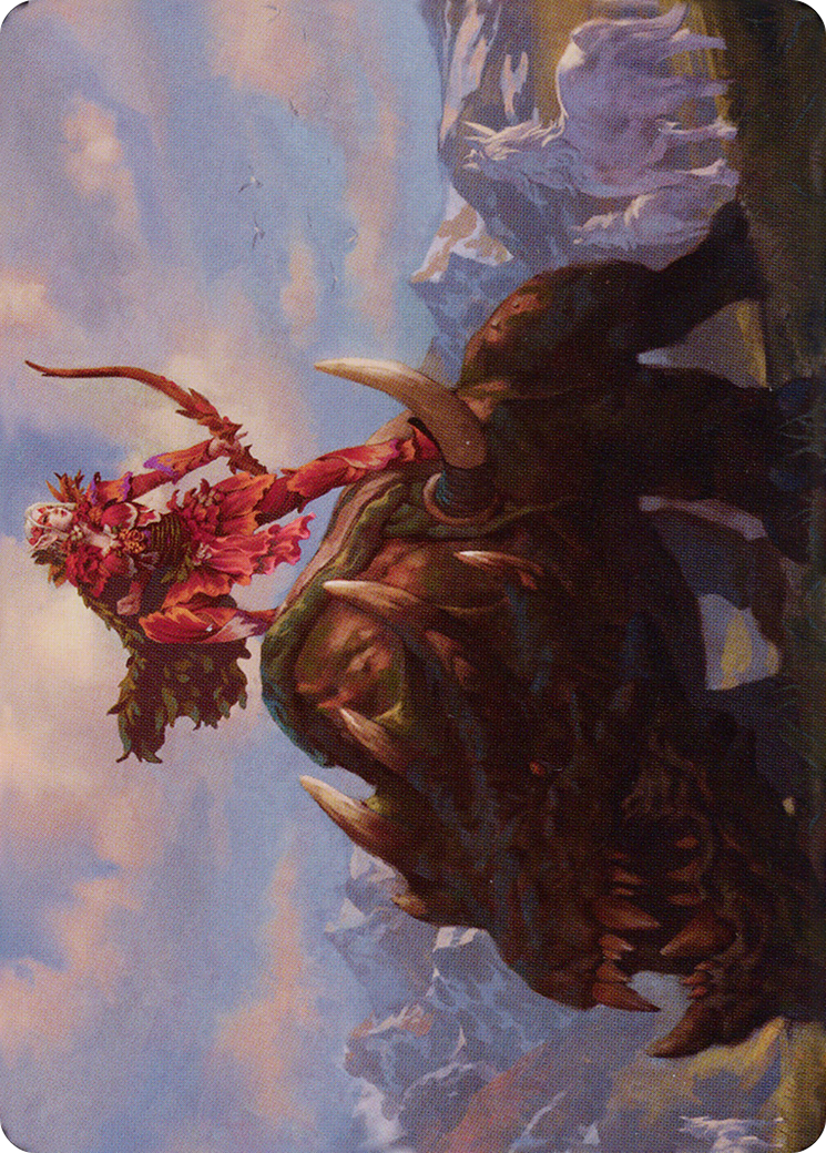 Meria's Outrider // Meria's Outrider (ADMU-037) - Dominaria United Art Series (Borderless) Foil