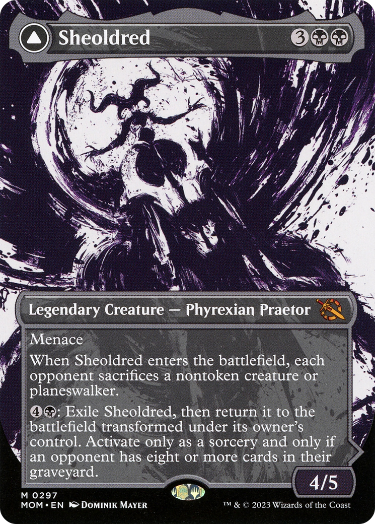 Sheoldred (Showcase) (MOM-297) - March of the Machine: (Showcase) (Borderless) Foil