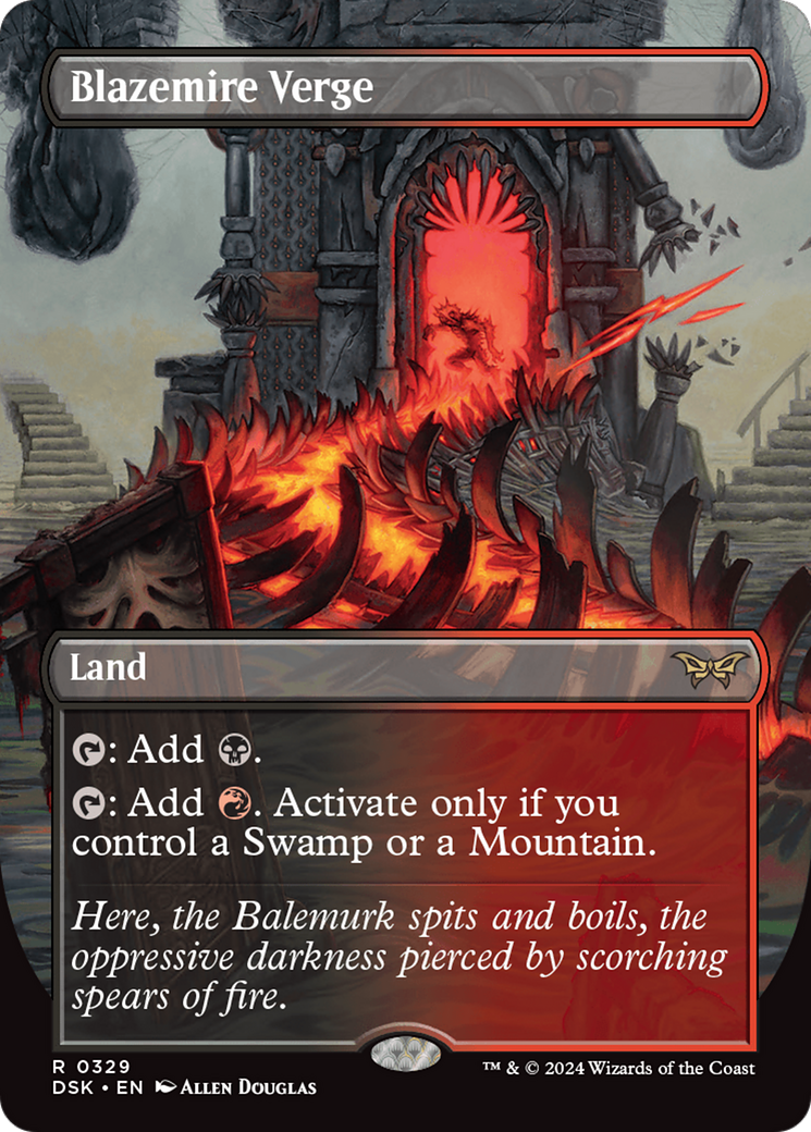 Blazemire Verge (Borderless) (DSK-329) - Duskmourn: House of Horror (Borderless)