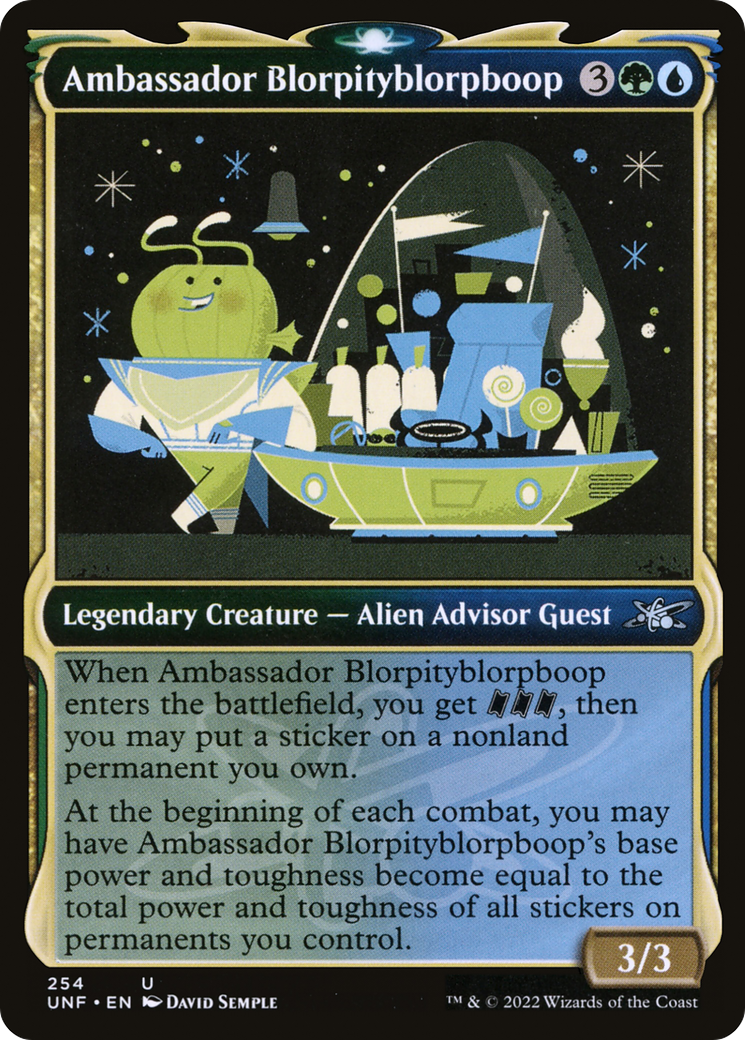 Ambassador Blorpityblorpboop (Showcase) (UNF-254) - Unfinity: (Showcase) Foil