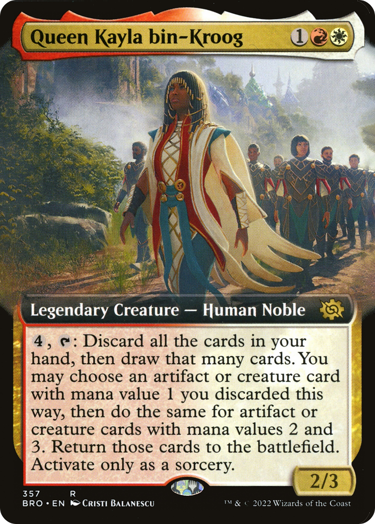 Queen Kayla bin-Kroog (Extended Art) (BRO-357) - The Brothers' War: (Extended Art) Foil
